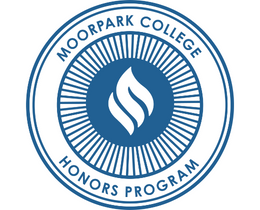 Moorpark College Honors Program logo shown in blue
