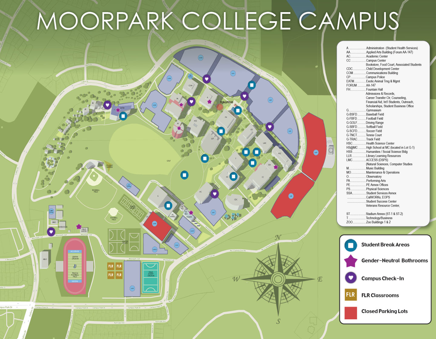 colorful campus map