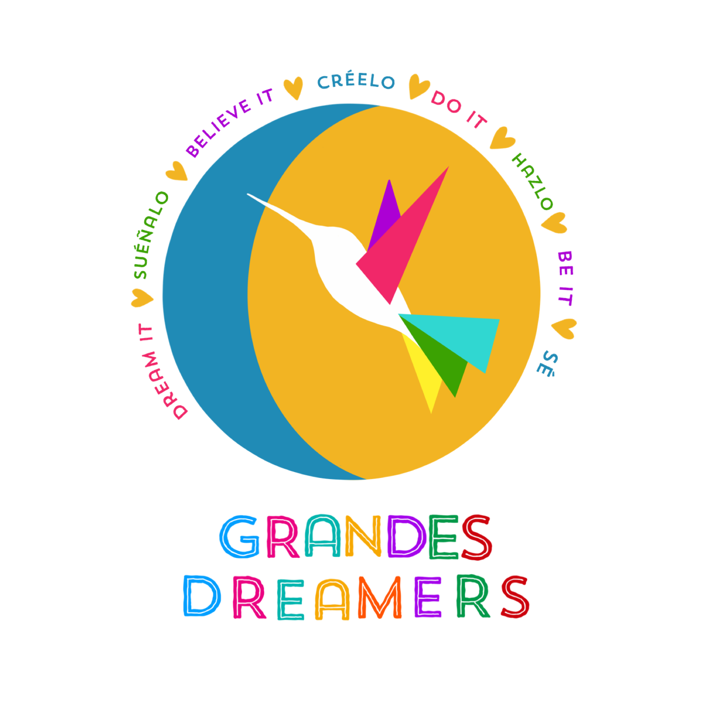 colorful dove logo for Grandes Dreamers