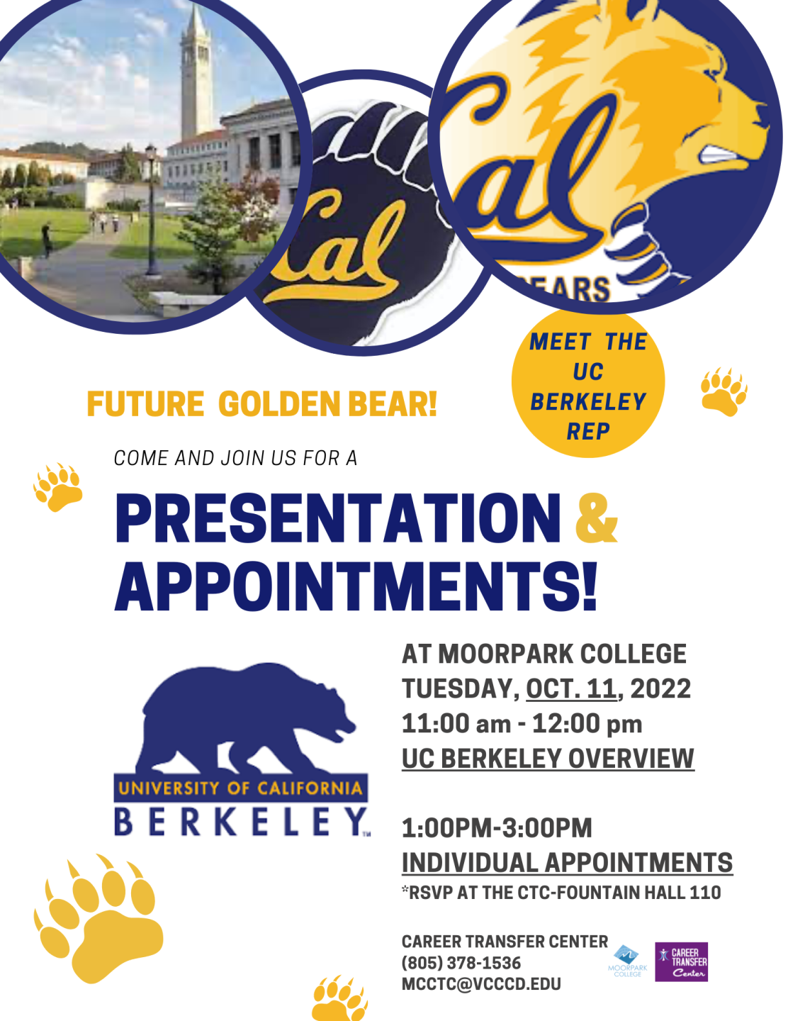 UC Berkeley Appointment flyer