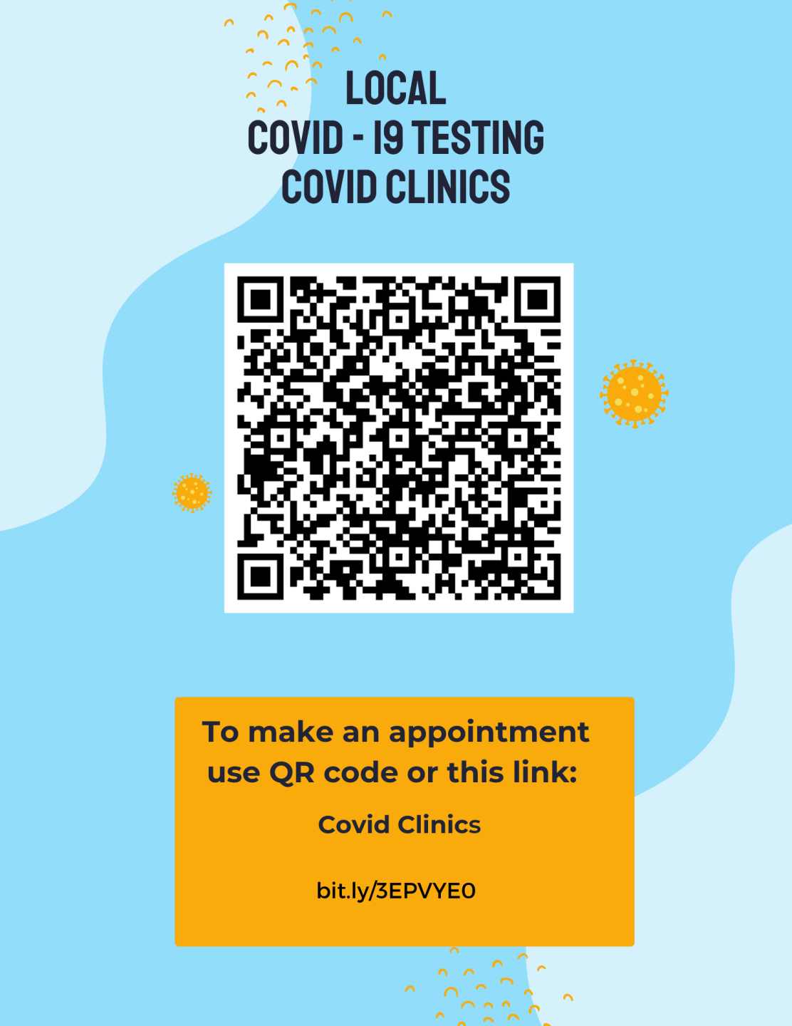 QR code for COVID Clinic Testing Site