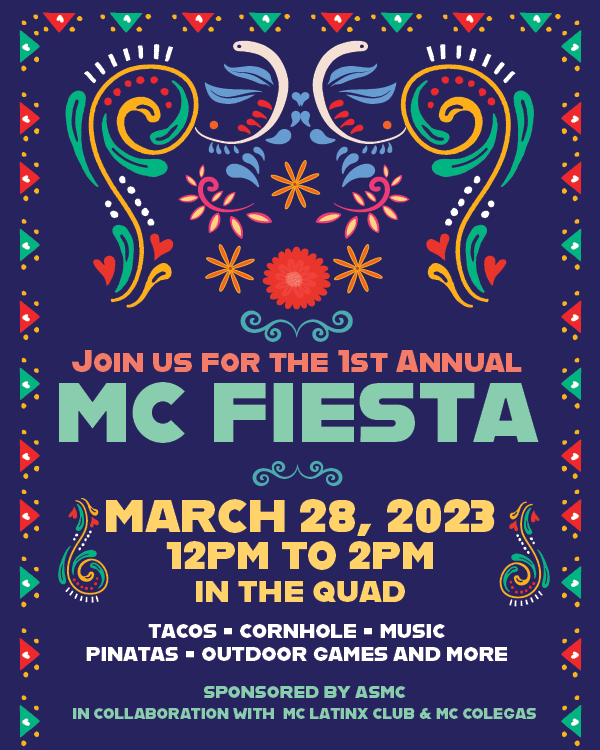 MC Fiesta colorful poster for March 28
