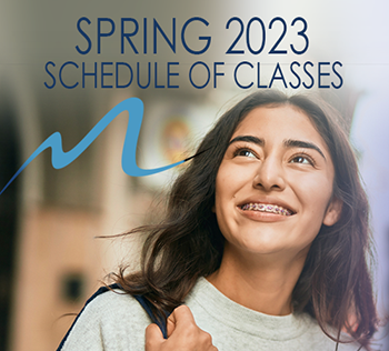 gal looks up and smiles at title Spring 2023