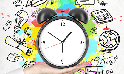 clock, time management, juggling tasks, school
