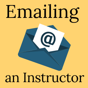 Email symbol. Text reads: Emailing an Instructor