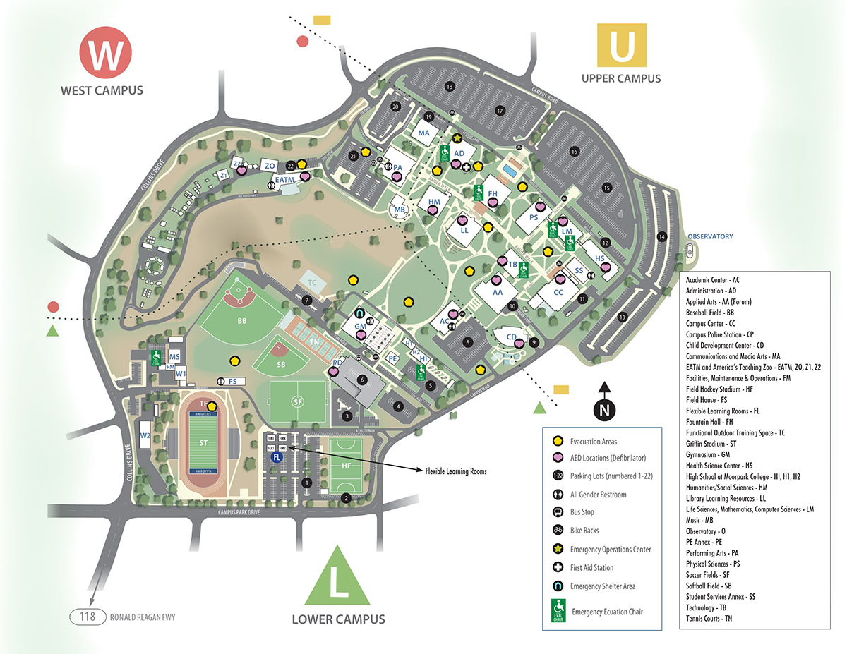 Moorpark College campus map