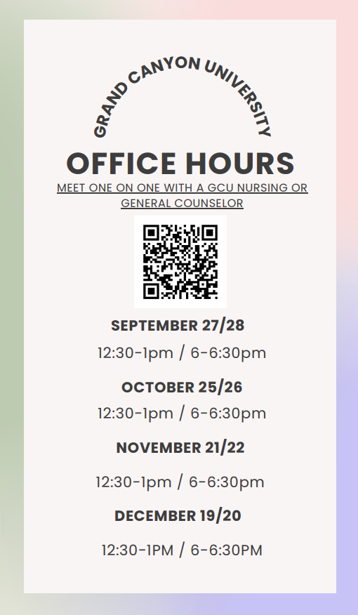 Grand Canyon University Office Hours