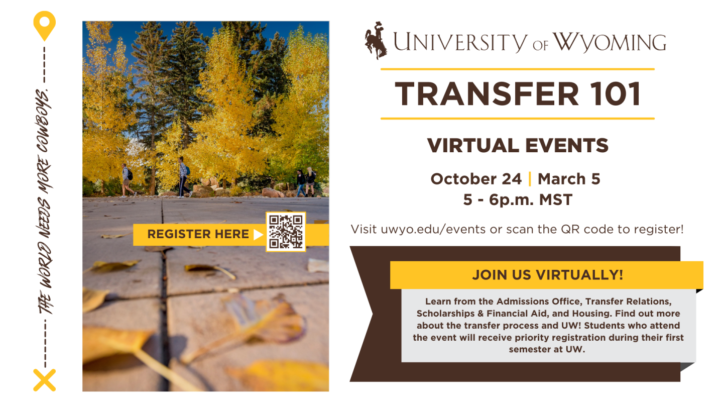 University of Wyoming Transfer 101 Flyer