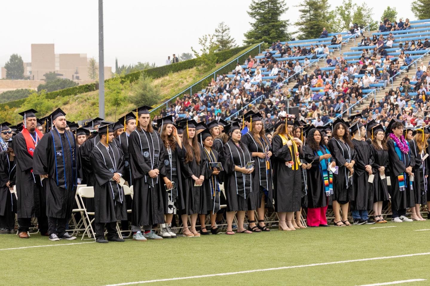 Students are shown during the Moorpark College commencement.
