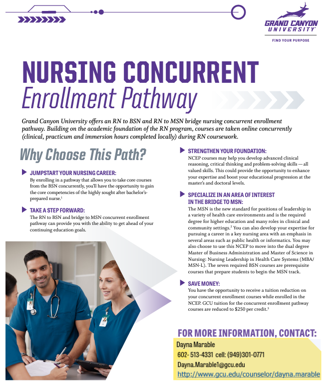 Grand Canyon University Concurrent Enrollment Pathway