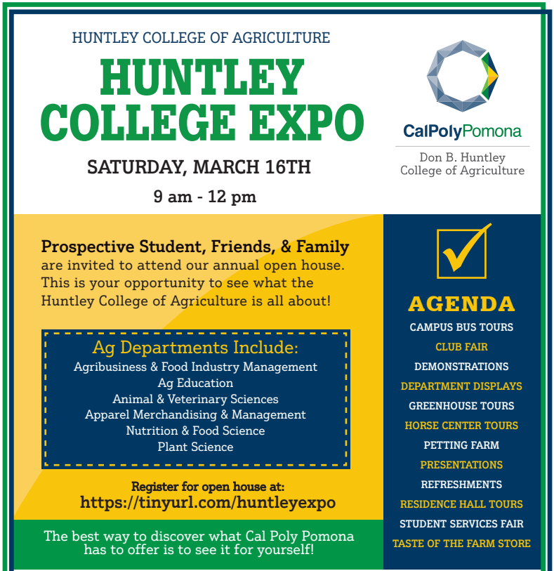 Cal Poly Pomona Huntley College Expo flyer
