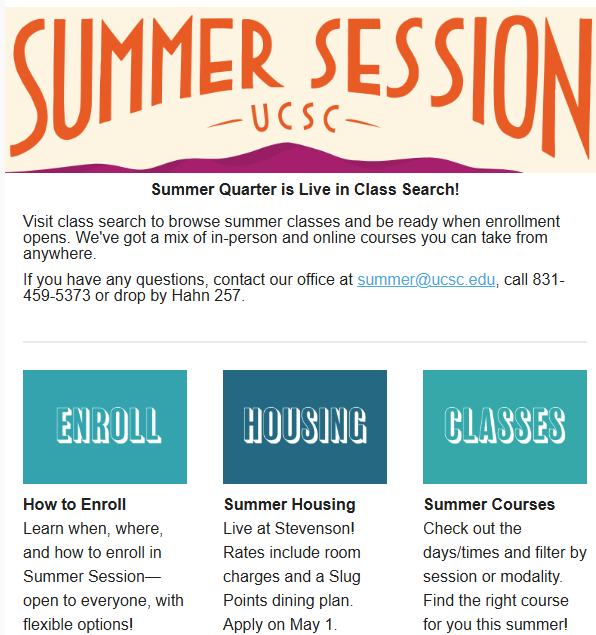 Summer Session UCSC