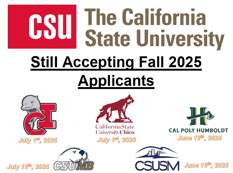 CSUs Accepting Fall 2025 Applications