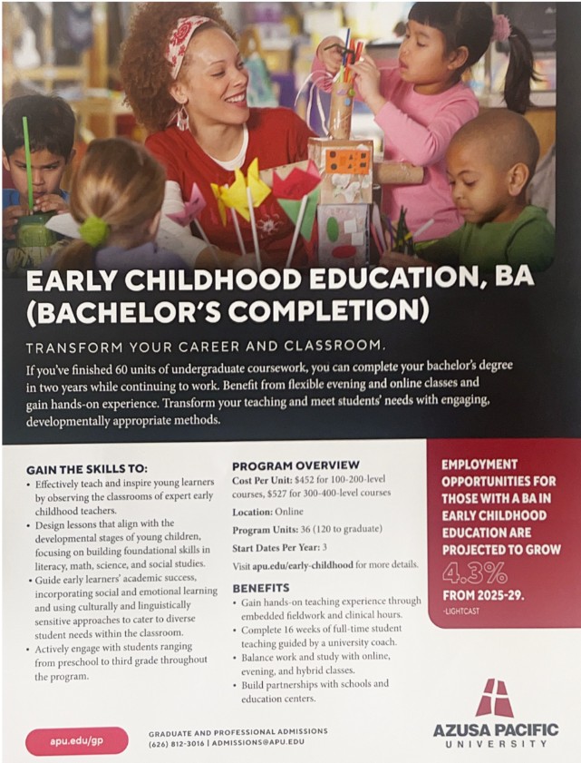 Early Childhood Education, B.A.