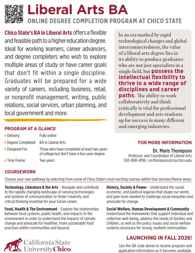 Liberal Arts BA degree online