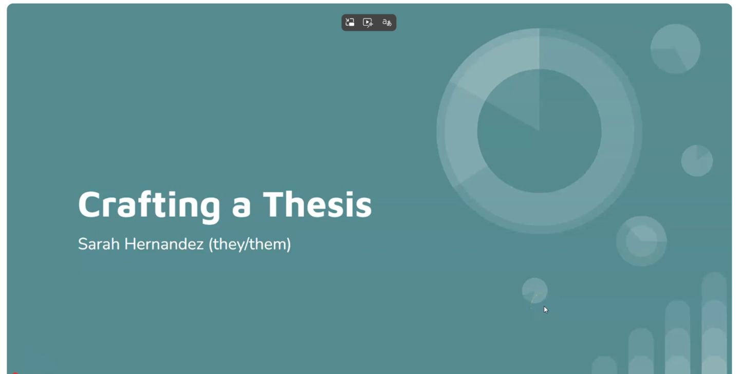 Crafting a Thesis