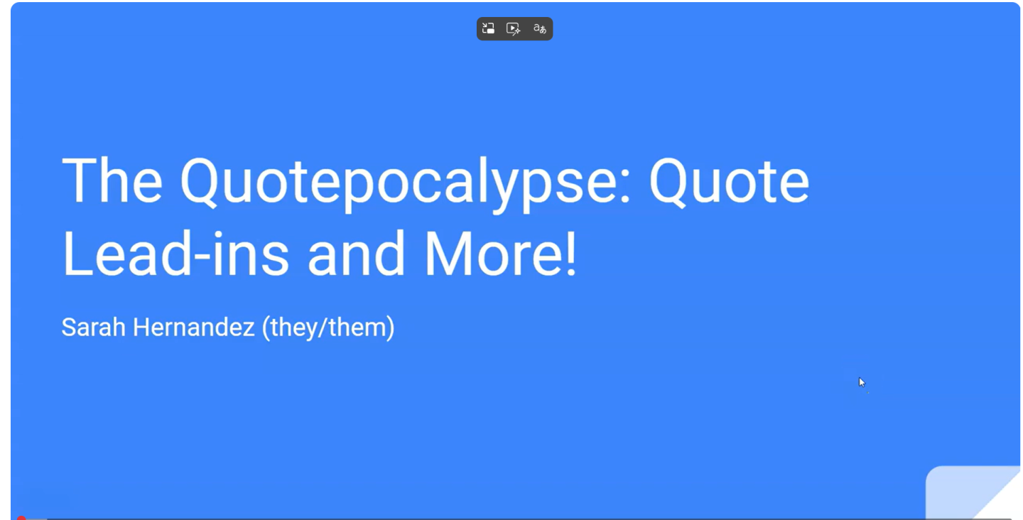  Quote Lead ins, Works Cited, and In-text Citations