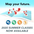 Map your future. 2020 Summer Classes now available. MC, OC, VC, and VCEC logos. 