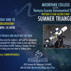 Summer Triangle Star gazing on starry background