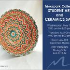 MC Student Art & Ceramics Sale with a colorful ceramic bowl