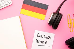 notebook with german flag 