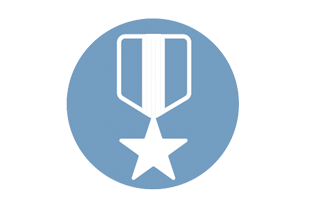 Badge and star icon