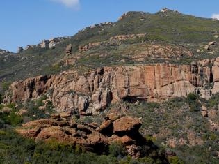 Echo cliffs in the Santa Monica Mountains