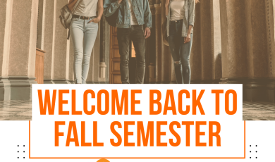 Promotional image for the start of the fall semester at the 