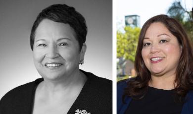 Dr. Margaret Quiñonez-Perez, Board of Trustee for SMCC and Dr. Cynthia Olivo, VP of Student Services at Pasadena City College