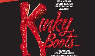 kinky boots logo in red and black
