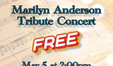 Marilyn Anderson Tribute Concert May 5 at 2pm
