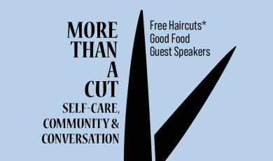  Black scissors on light blue background