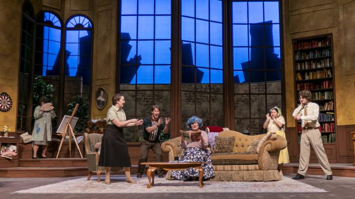 Mrs. Savage and the Newspaper Scene