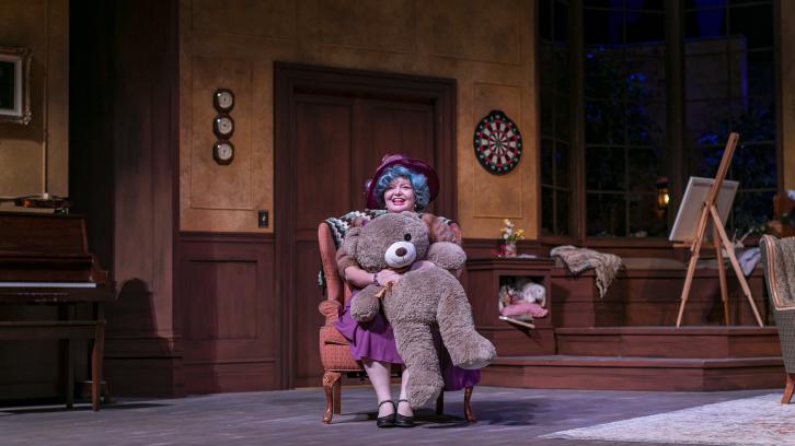 Mrs. Savage and her Teddy Bear