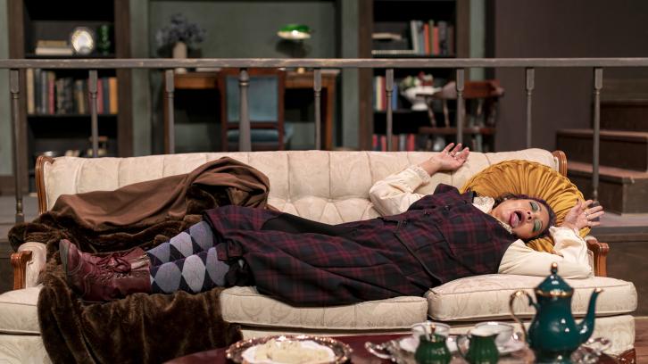 Madame "passed out" on couch