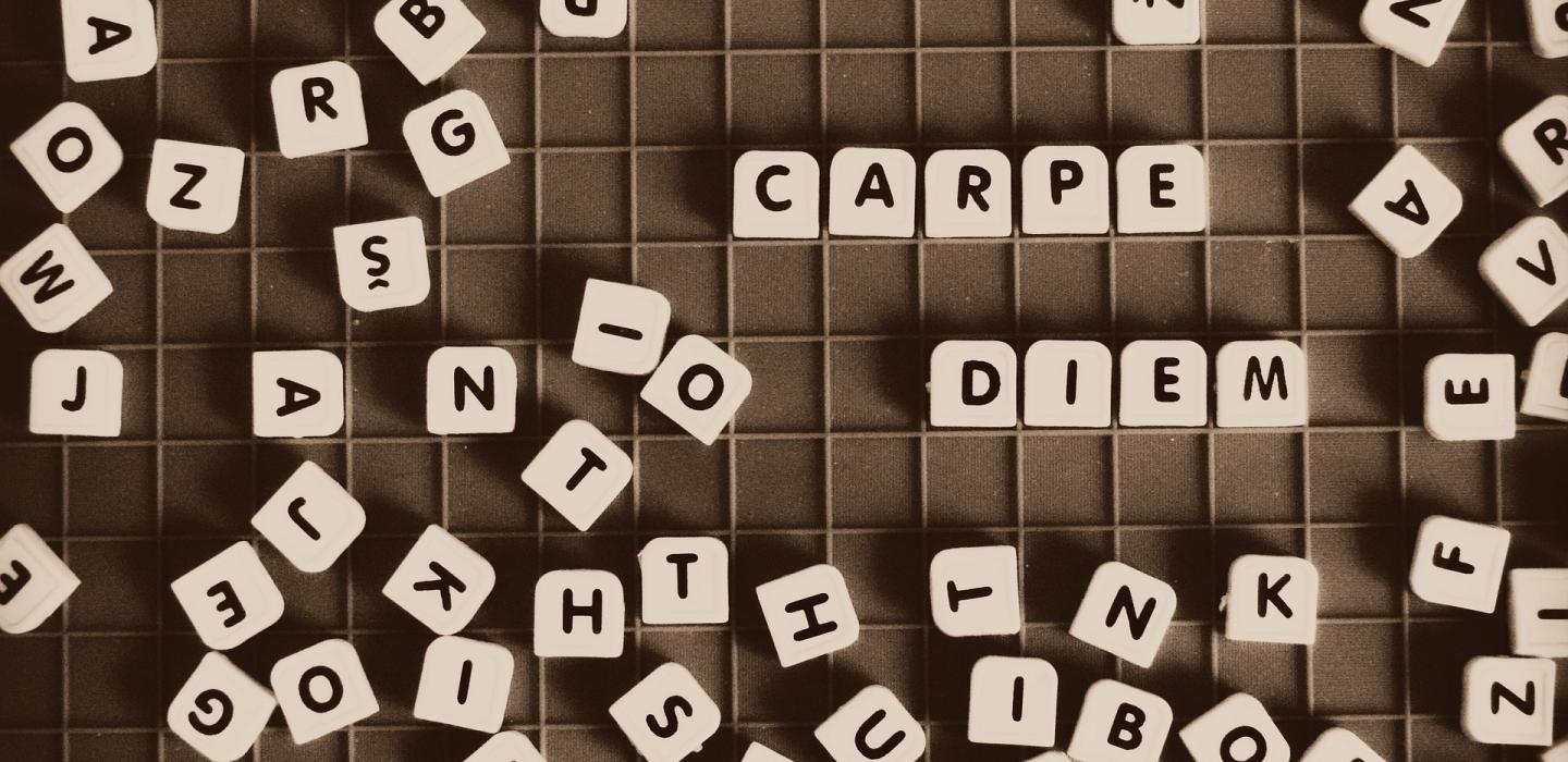 quote blocks that spell out "Carpe Diem"