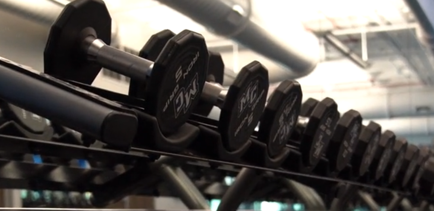 Dumbbell Weights in the MC Fitness Center