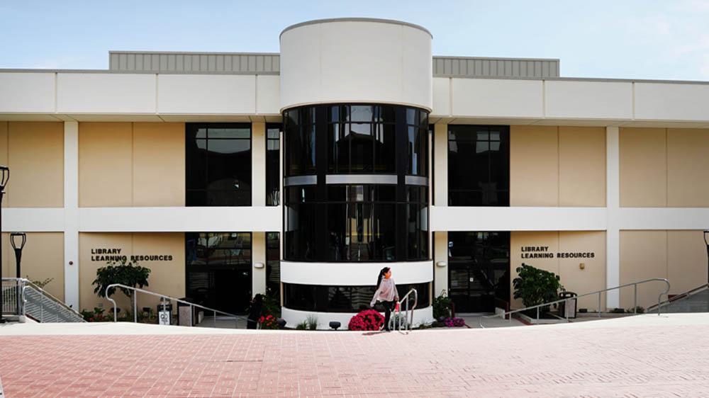 Library front entrance exterior